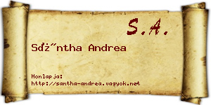 Sántha Andrea névjegykártya