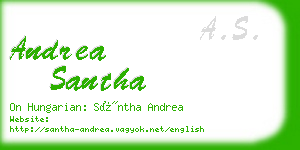 andrea santha business card